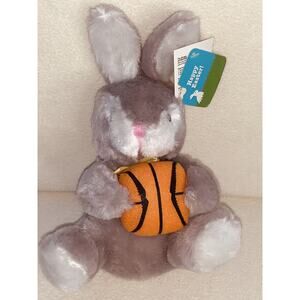 Dan Dee Collector's Choice Small Basketball Bunny Gray 9" Some Tags Easter Plush